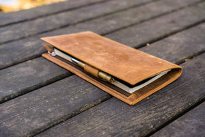 Leather Hobonichi Weeks Mega Cover - Crazy Horse Brown-Galen Leather