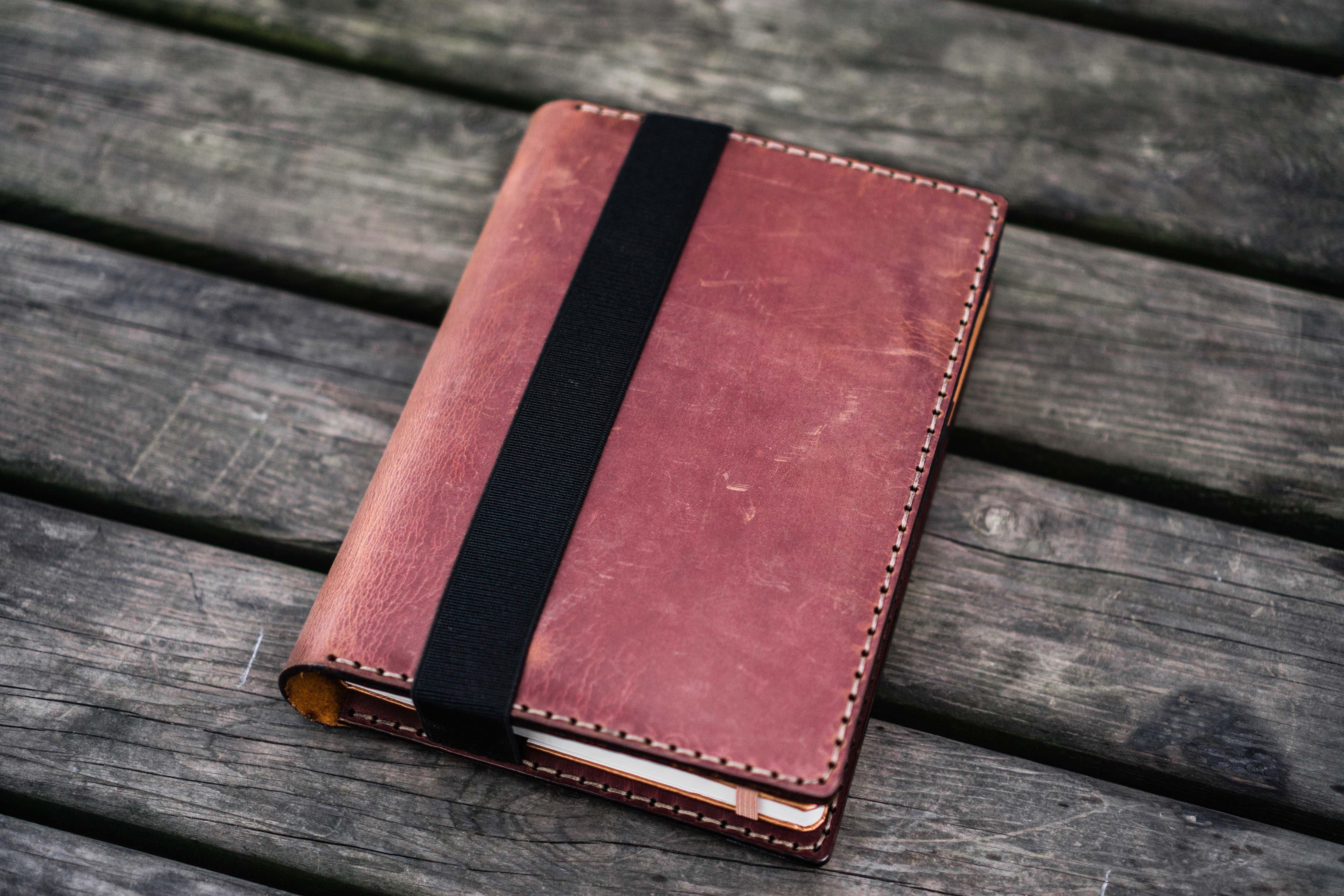 Leather Leuchtturm1917 A5 Notebook Cover - Crazy Horse Tan-Galen Leather