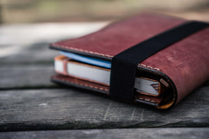 Leather Leuchtturm1917 A5 Notebook Cover - Crazy Horse Tan-Galen Leather