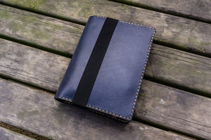 Leather Leuchtturm1917 A5 Notebook Cover - Navy Blue-Galen Leather