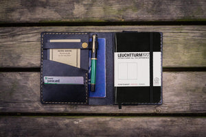 Leather Leuchtturm1917 A6 Notebook Cover - Black-Galen Leather