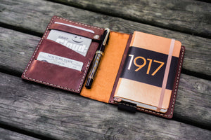 Leather Leuchtturm1917 A6 Notebook Cover - Crazy Horse Tan-Galen Leather