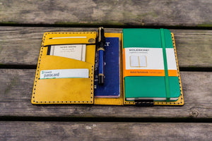 Leather Leuchtturm1917 A6 Notebook Cover - Yellow-Galen Leather