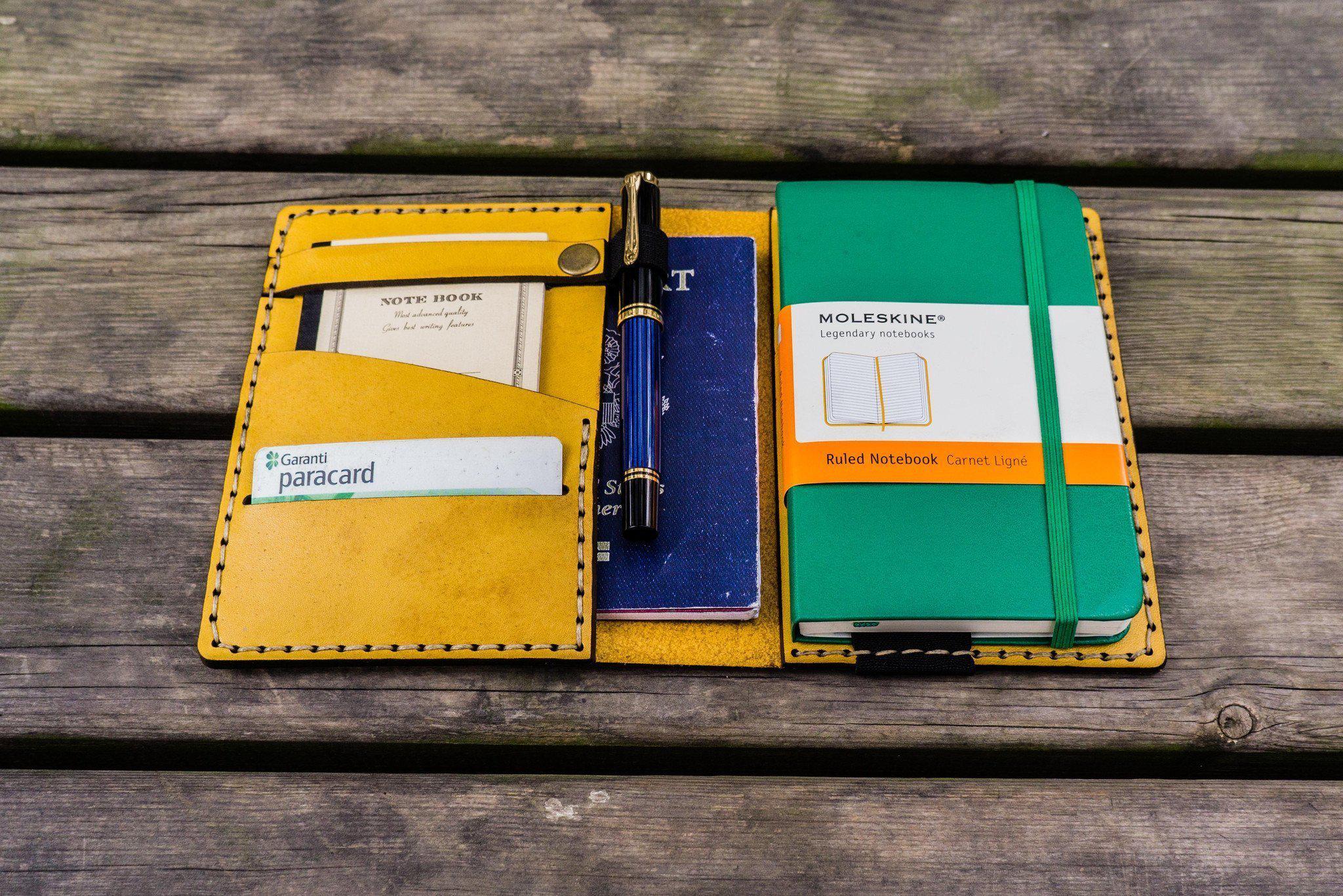 Leather Leuchtturm1917 A6 Notebook Cover - Yellow-Galen Leather