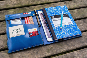 Leather Leuchtturm1917 B5 Notebook & iPad Air/Pro Cover - Blue-Galen Leather