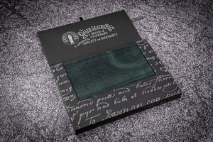 Leather Notebook B6 - Tomoe River Paper - Crazy Horse Forest Green-Galen Leather