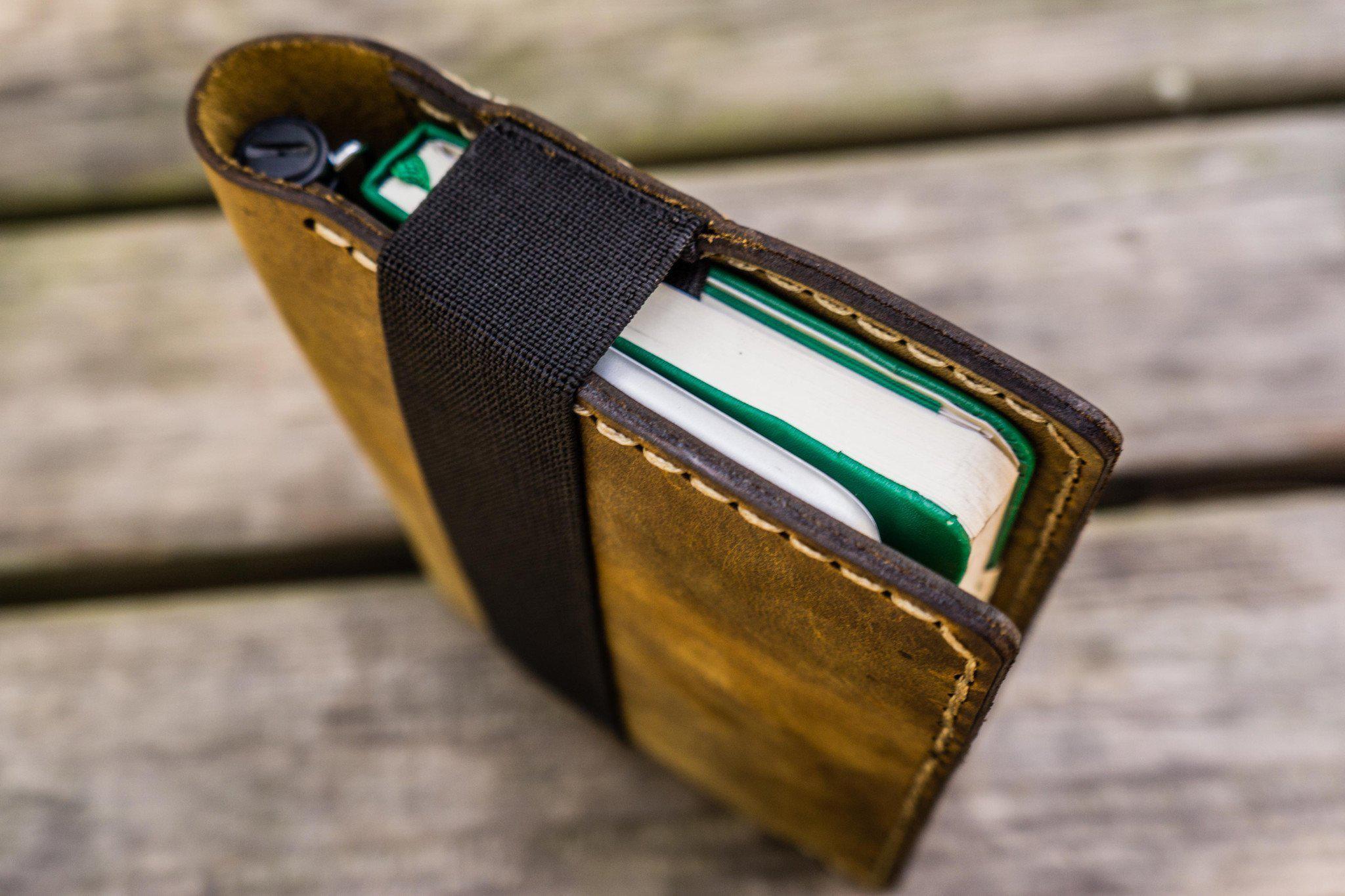 Leather Pocket Moleskine Journal Cover - Crazy Horse Brown-Galen Leather