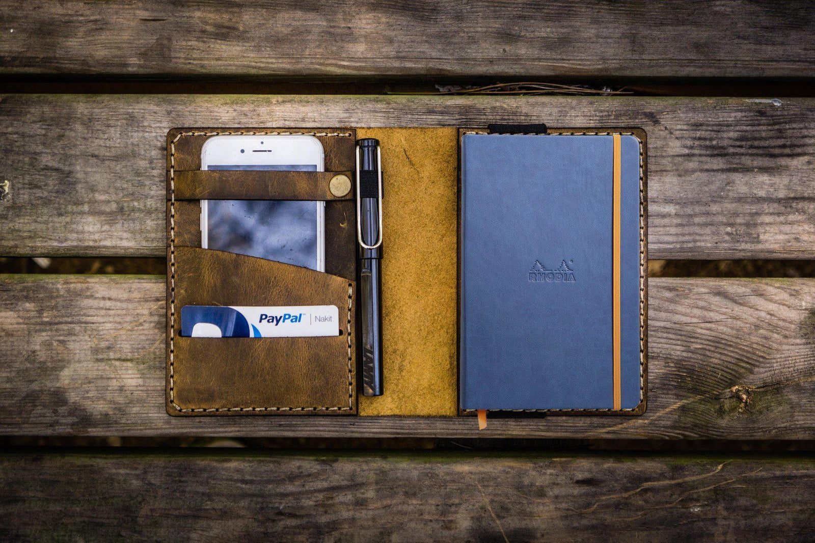 Leather Rhodia A6 Notebook Cover - Crazy Horse-Galen Leather