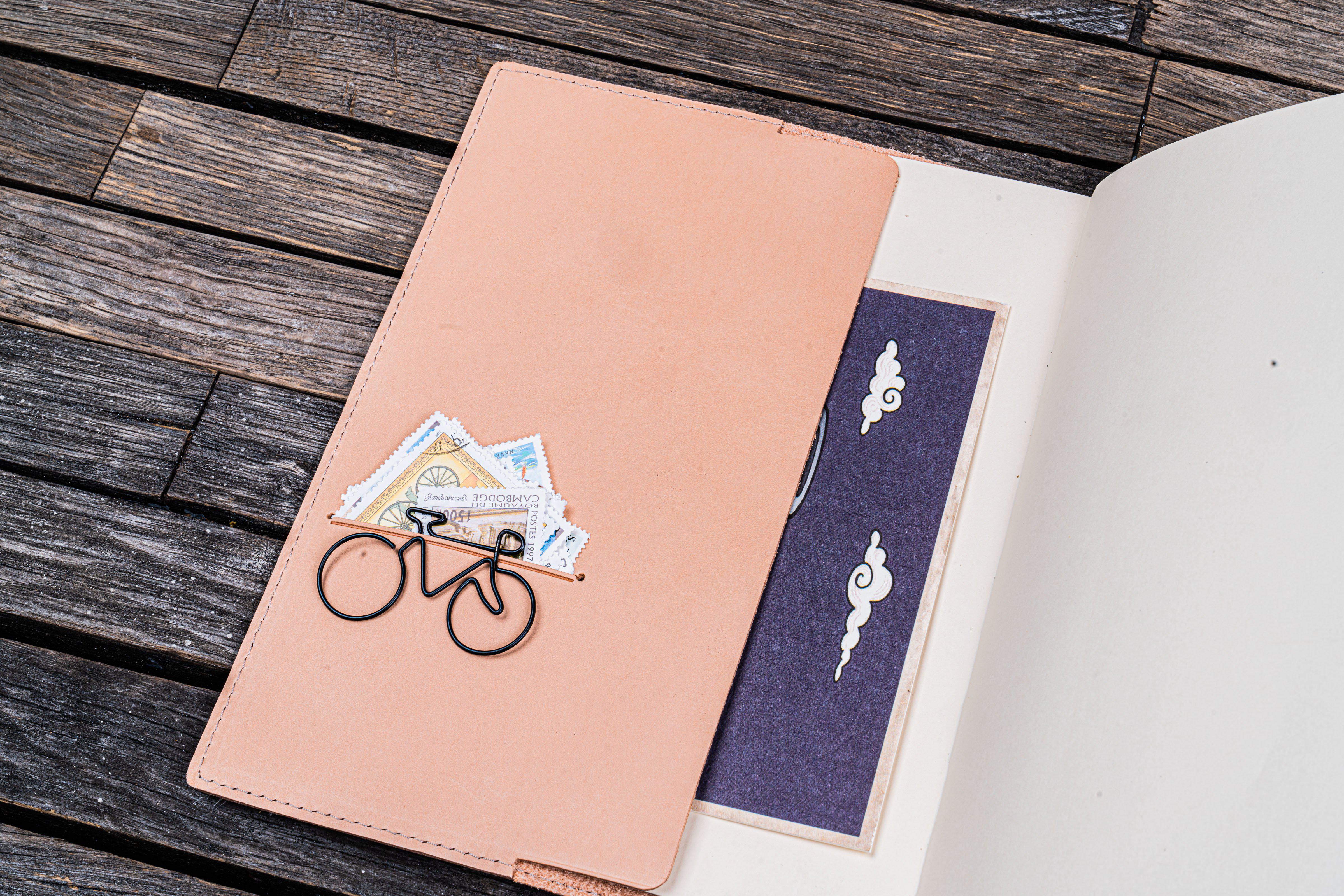 Leather Slim A5 Notebook / Planner Cover - Undyed Leather-Galen Leather