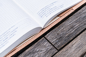 Leather Slim A5 Notebook / Planner Cover - Undyed Leather-Galen Leather