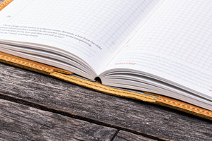 Leather Slim A6 Notebook / Planner Cover - Crazy Horse Honey Ochre-Galen Leather