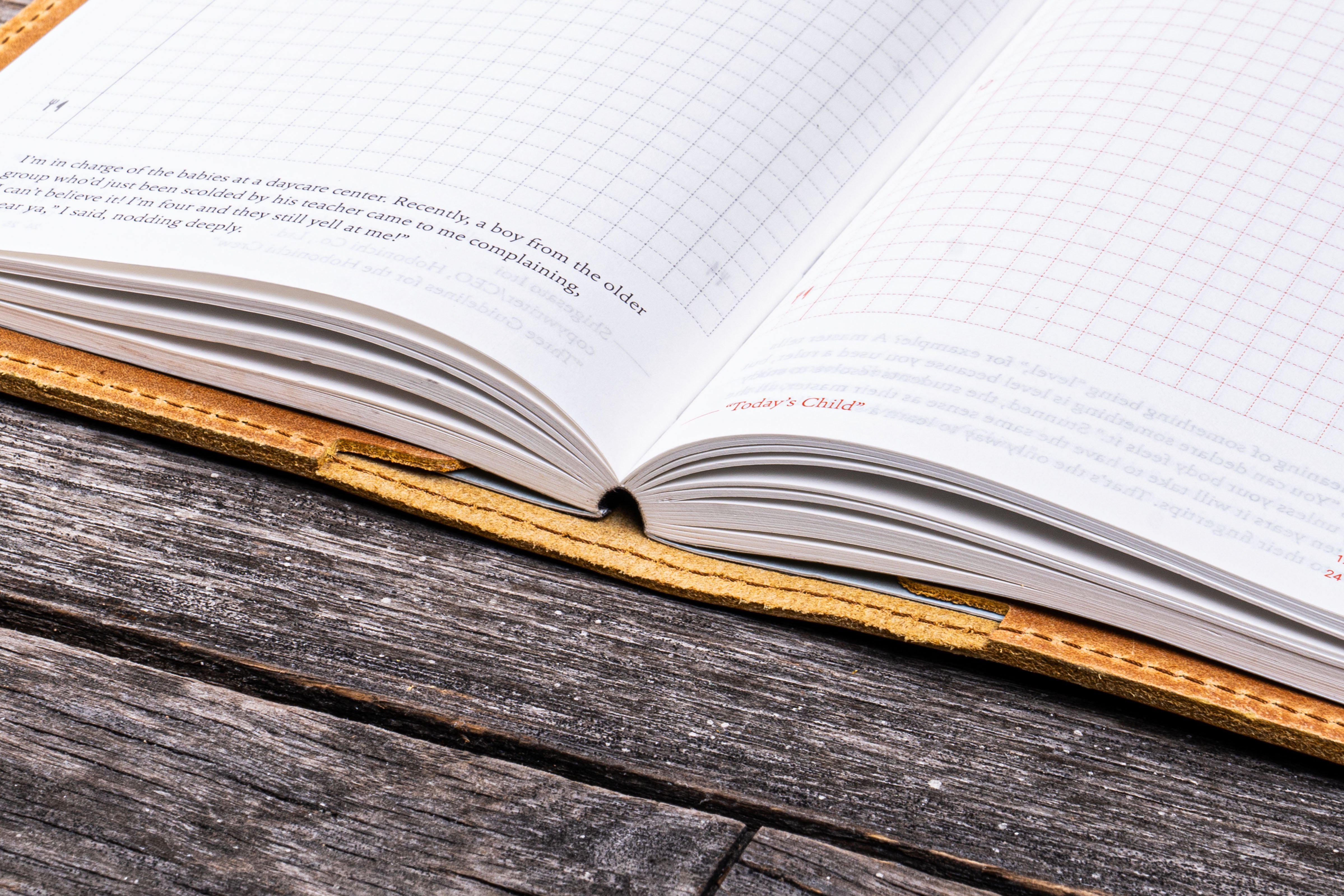 Leather Slim A6 Notebook / Planner Cover - Crazy Horse Honey Ochre-Galen Leather