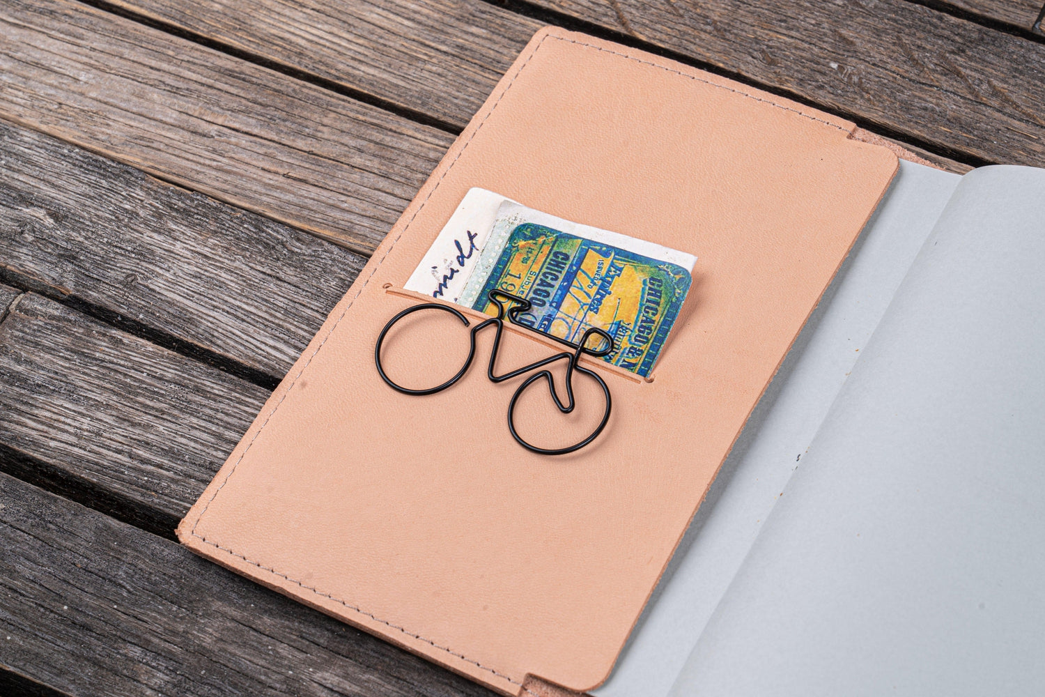 Leather Slim A6 Notebook / Planner Cover - Undyed Leather-Galen Leather