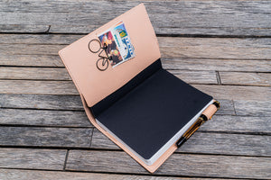 Leather Slim B6 Notebook / Planner Cover - Undyed Leather-Galen Leather
