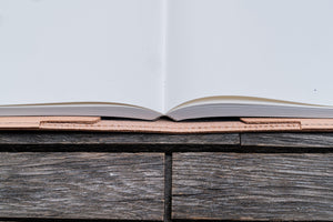 Leather Slim B6 Notebook / Planner Cover - Undyed Leather-Galen Leather