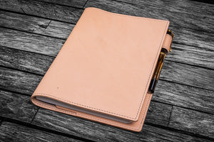 Leather Slim B6 Notebook / Planner Cover - Undyed Leather-Galen Leather