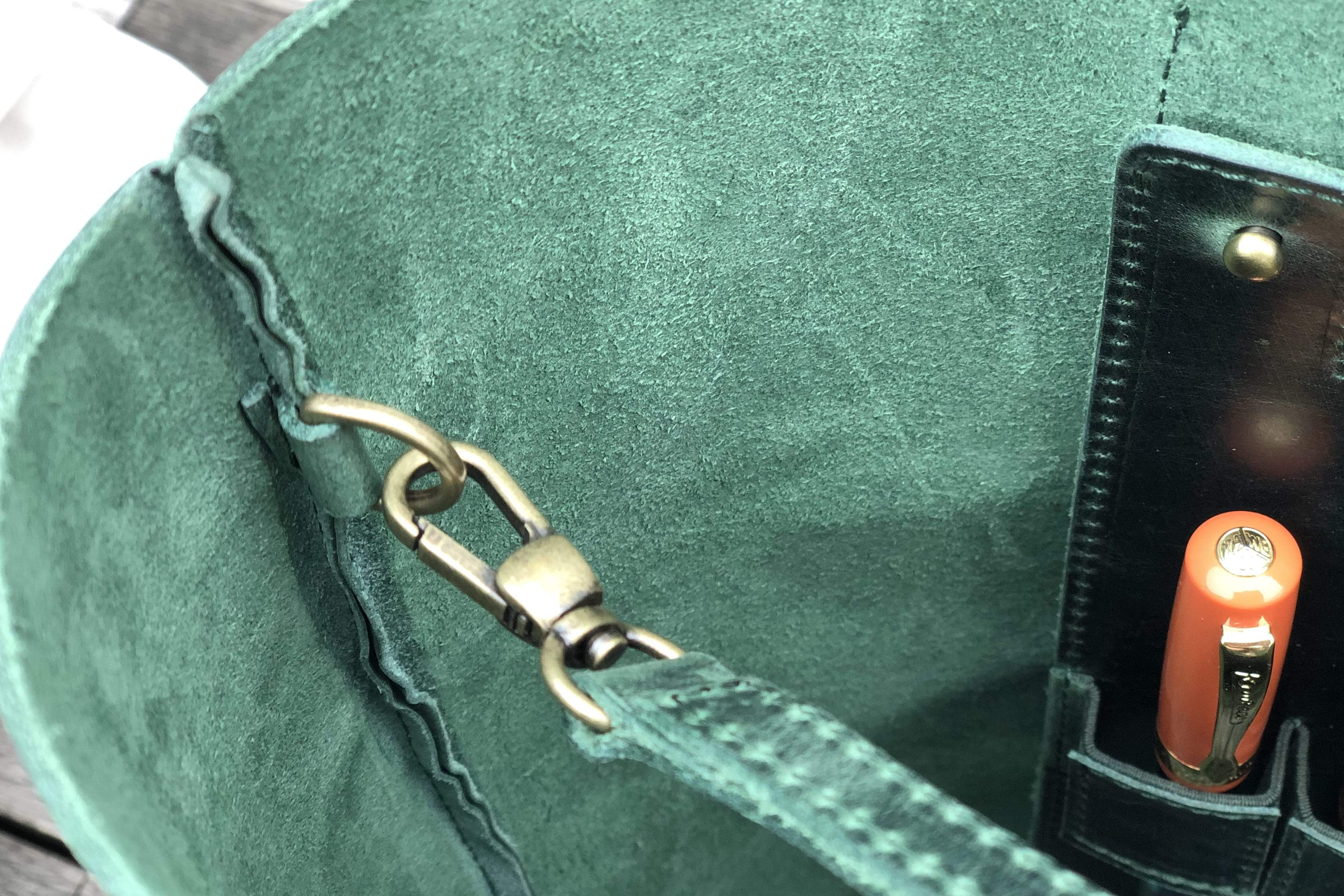 Leather Tote Bag - Crazy Horse Forest Green-Galen Leather