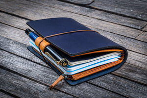 Leather Wallet Insert for Traveler's Notebook - Passport Size - Crazy Horse Brown-Galen Leather