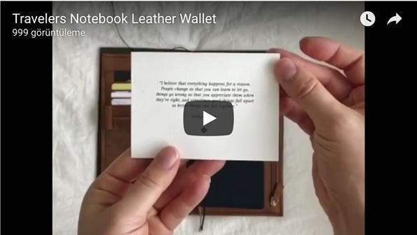 Leather Wallet Insert for Traveler's Notebook - Regular Size - Black-Galen Leather