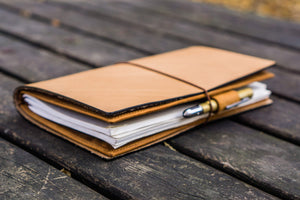 Leather Wallet Insert for Traveler's Notebook - Regular Size - Crazy Horse Brown-Galen Leather