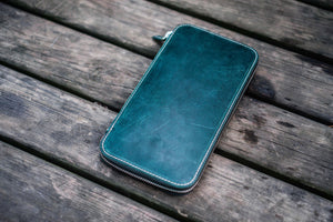 Leather Zippered Hobonichi Weeks Cover - Crazy Horse Forest Green-Galen Leather