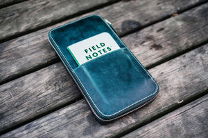 Leather Zippered Hobonichi Weeks Cover - Crazy Horse Forest Green-Galen Leather