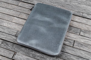Leather Zippered Leuchtturm1917 B5 & Extra Large Moleskine Folio - Crazy Horse Smoky-Galen Leather