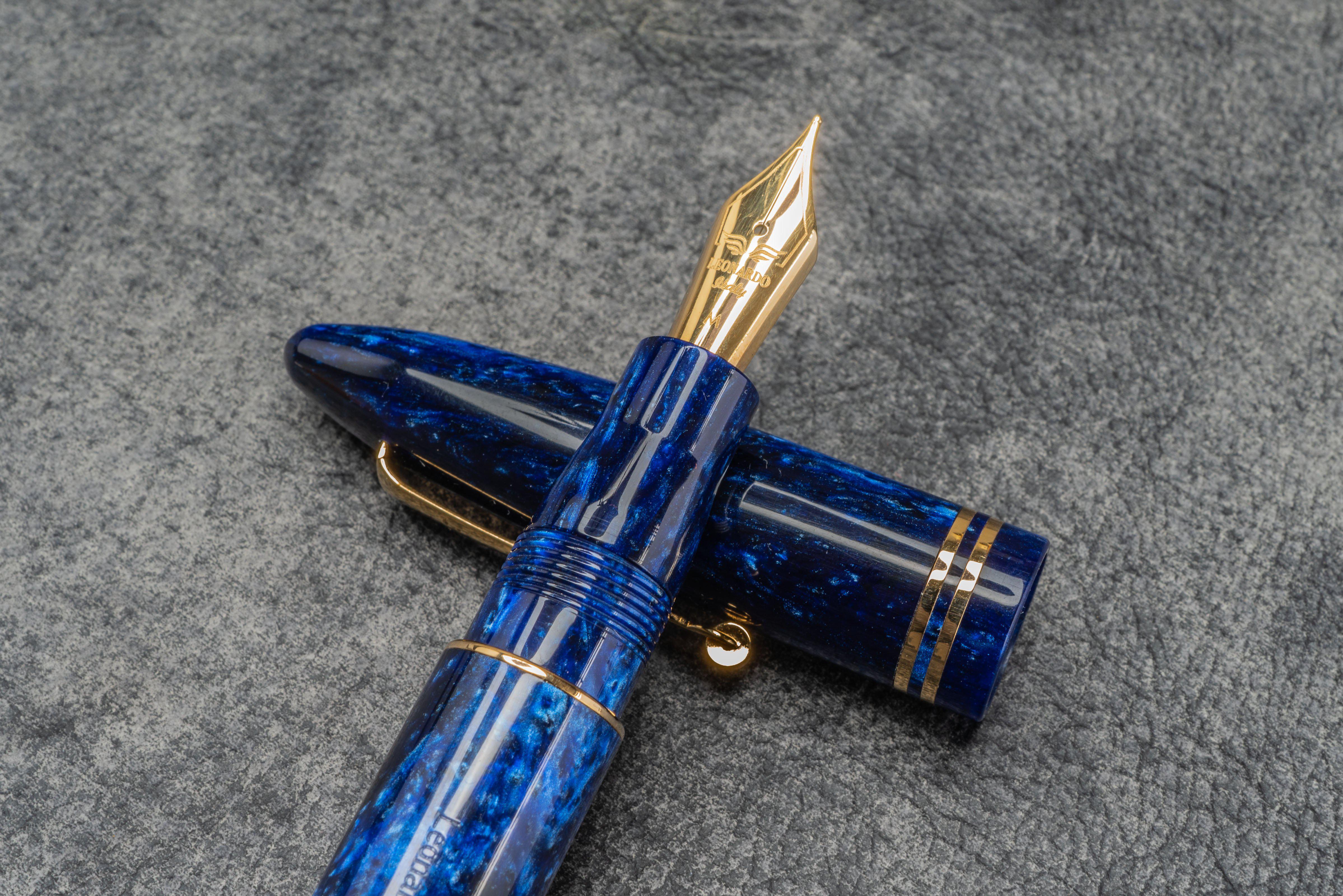 Leonardo Furore Fountain Pen - Galaxy Blue GT-Galen Leather