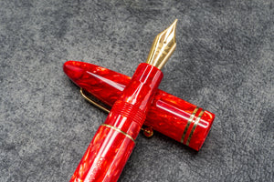 Leonardo Furore Fountain Pen - Red Passion GT-Galen Leather