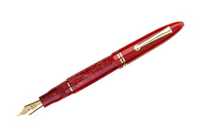 Leonardo Furore Fountain Pen - Red Passion GT-Galen Leather