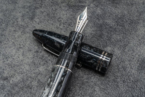 Leonardo Furore Fountain Pen - Vulcano Grey RT-Galen Leather