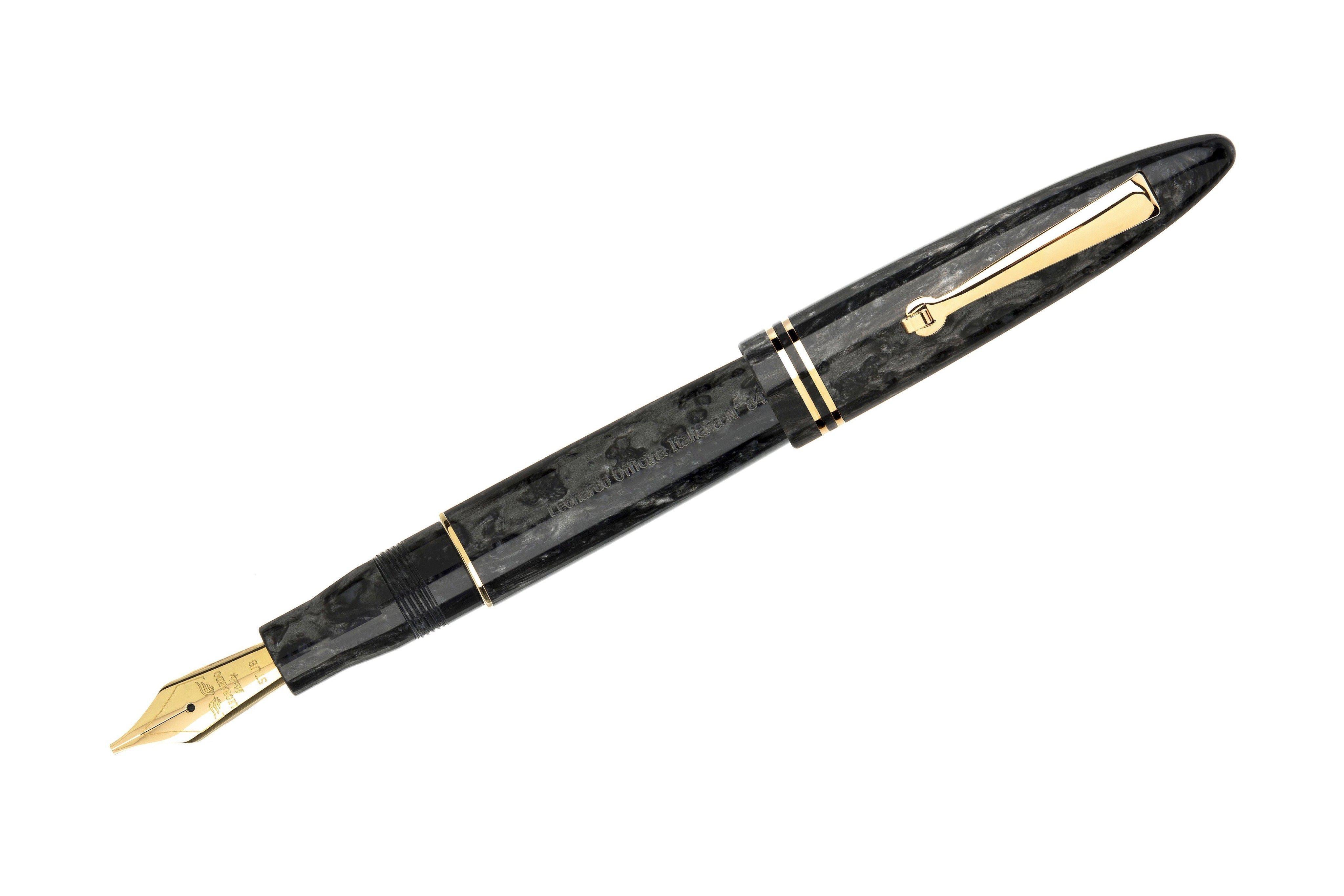 Leonardo Furore Fountain Pen - Vulcano Grey RT-Galen Leather