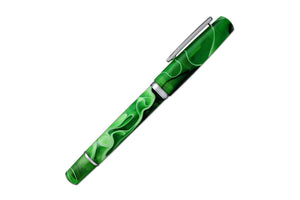 Narwhal Fountain Pen - Merman Green + Leather Pen Sleeve-Galen Leather