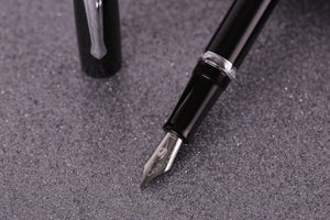 Narwhal Fountain Pen - Original Black+ Leather Pen Sleeve-Galen Leather