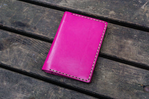 No.33 Personalized Leather Field Notes Cover - Pink-Galen Leather