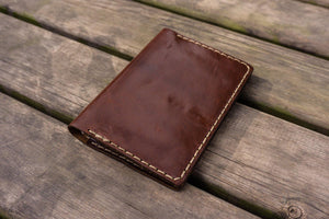 No.44 Personalized Leather Field Notes Cover - Brown-Galen Leather