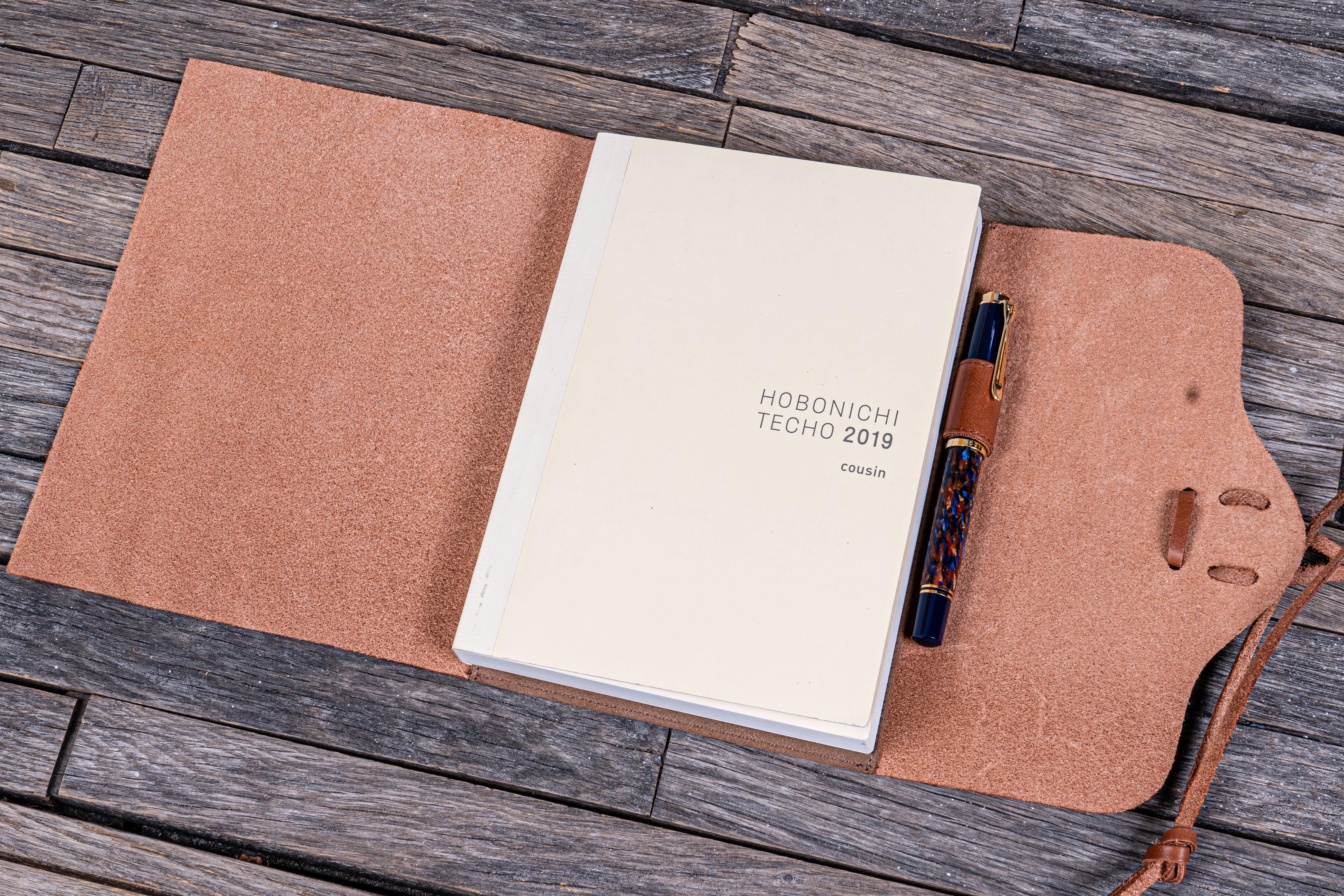 Refillable Leather Wrap Journal / Planner Cover - Brown-Galen Leather
