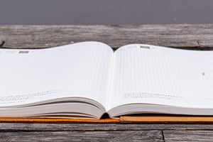 Refillable Leather Wrap Journal / Planner Cover - Crazy Horse Brown-Galen Leather