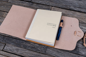 Refillable Leather Wrap Journal / Planner Cover - Undyed Leather-Galen Leather