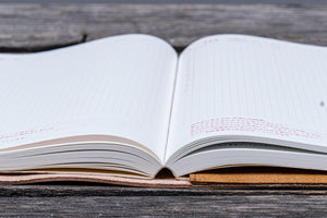 Refillable Leather Wrap Journal / Planner Cover - Undyed Leather-Galen Leather