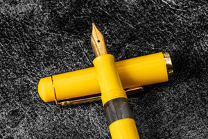 Scrikss 419 Fountain Pen Yellow-Galen Leather