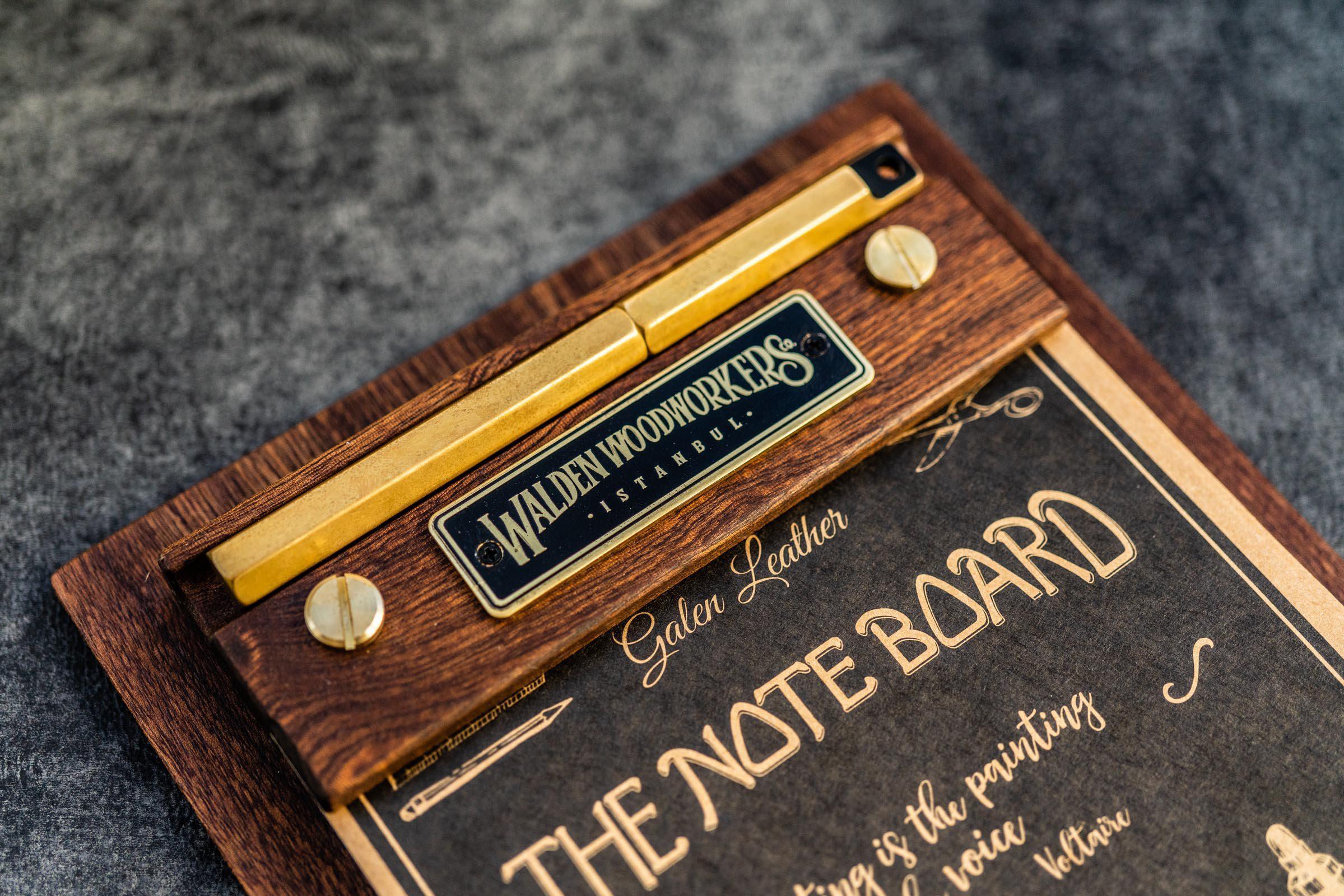 The Note Board - Wooden Rhodia Notepad Holder - Mahogany-Galen Leather