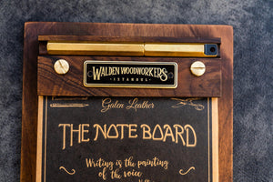 The Note Board - Wooden Rhodia Notepad Holder - Walnut-Galen Leather