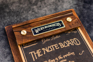 The Note Board - Wooden Rhodia Notepad Holder - Walnut-Galen Leather