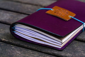 Traveler's Notebook Leather Cover-Purple-Galen Leather