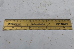 Vintage Inspired Brass Ruler - Imperial & Metric Measurements-Galen Leather