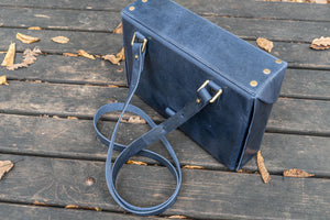 Writer's Medic Bag - Crazy Horse Navy Blue-Galen Leather