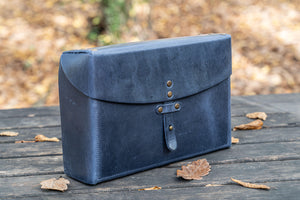 Writer's Medic Bag - Crazy Horse Navy Blue-Galen Leather