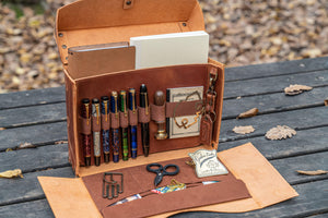 Writer's Medic Bag - Crazy Horse Tan-Galen Leather