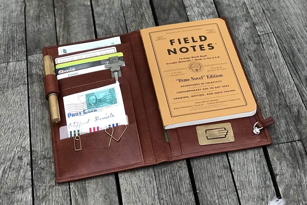 Field Notes Dime Novel Edition Handmade Leather Cover - Galen Leather